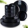 LERATIO Stoneware Dinnerware Sets for 6,Handcarft Ceramic Plates and Bowls