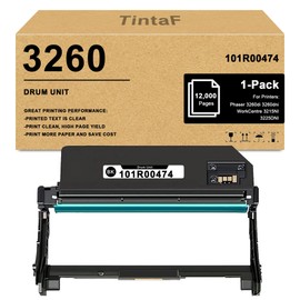 Phaser 3260 Drum Cartridge 3052 Replacement for Xerox 101R00474 3215 Drum Unit (No Toner) Work with Phaser 3260 3052 WorkCentre 3215 3225 Series Printer (12,000 Pages, 1-Pack)
