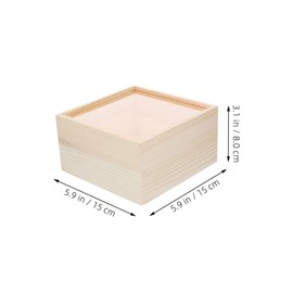 Ciieeo 2Pcs Storage Box with Clear Acrylic Sliding Lid Crate for DIY Crafts Organizing Hobbies Birthday Party Supplies Effortless Access and Silent Operation