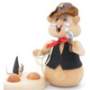 Kuhnert - Hamster Smoker Figurine Solid Wood Turned 13 cm