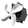 Wall Mounted Fireplace Fan 4 Blade Heat Powered Wood Stove