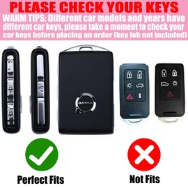 YIKECASE Key Fob Cover with Diamond Keychain Compatible with Volvo Car Key Holder Compatible with XC90, XC60, XC40, S60, S90, V60, V90, Polestar 1, Polestar 2 Key Protector for Women, (Purple-Heart)