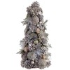 SilksAreForever 16" Glittered Pinecone, Ball & Pine Artificial Cone-Shaped Topiary