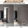 Upgraded Hidden Door Hinges 7 inch Silver Invisible Hinges Concealed