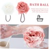 SAFIGLE 2Pcs Flower Bath Loofah Balls Exfoliating Shower Pouf with