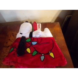 ruz Brand New 3D Peanuts Snoopy Plush Stuffed Christmas Stocking ~ "Warm Wishes"