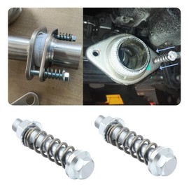 2PCS Car Exhaust Manifold Bolts,Steel M10x1.5 mm Exhaust Bolts and Nuts Kit with Springs for Exhaust Gasket,Professional Exhaust Flange Bolts Car Accessories for Most Cars