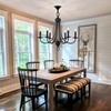 6-Light Black Farmhouse Chandelier,Industrial Modern Light Rustic Candle Style Hanging
