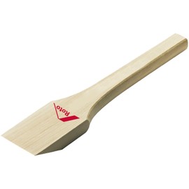 Original Roto Wooden Log Trowel with Roto Logo Uncoated