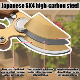 Lothee Japanese Garden Shears Floral Branch Cutters Carbon Steel Gardening Scissors Pruning Shears Plant Pruners Florist Clippers Heavy Duty Garden Shears Secateurs for Trimming Plants Cutting Flowers