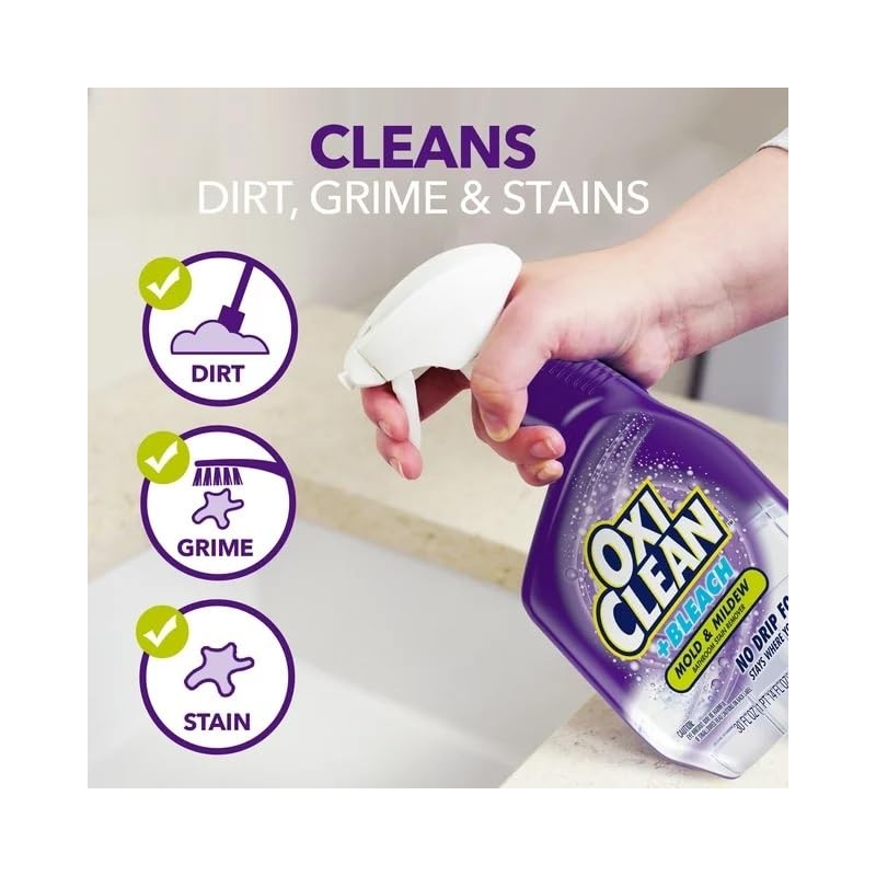 Kaboom OxiClean plus Bleach, No Drip Foam, Mold & Mildew