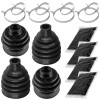 Caltric 2 Front Axle Inner Outer CV Boot Kit for