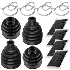 Caltric 2 Front Axle Inner Outer CV Boot Kit for Yamaha Rhino 700 YXR700F 4WD Fi 2008-13