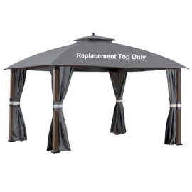 SCOCANOPY Replacement Cover Fit for 10X12 Ft Eagle Brooke Soft Top Gazebo Model A101007600, A101007603, A101007604,(Gray)