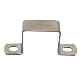 Faspiroty 6pcs M35x35 304 Stainless Steel Square Tube Clamps U Tube Clips Buckle U Brackets Seat Clamps Silver