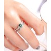 Eastlily Created Round Cut Emerald Wedding Rings Set For Women,