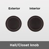 Kwikset 92001-574 Cove Passage Hall/Closet Knob in Venetian Bronze