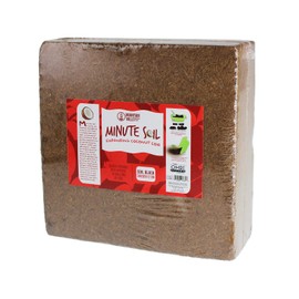 Mountain Valley Seed Company Minute Soil - Compressed Coco Coir Brick, Fiber Grow Medium, Potting Soil Indoor & Outdoor Plants, 1 Block = 15 Gal, Peat Free, OMRI Organic