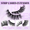 False Eyelashes Natural 3D Effect Wispy Russian Strip Lashes 10