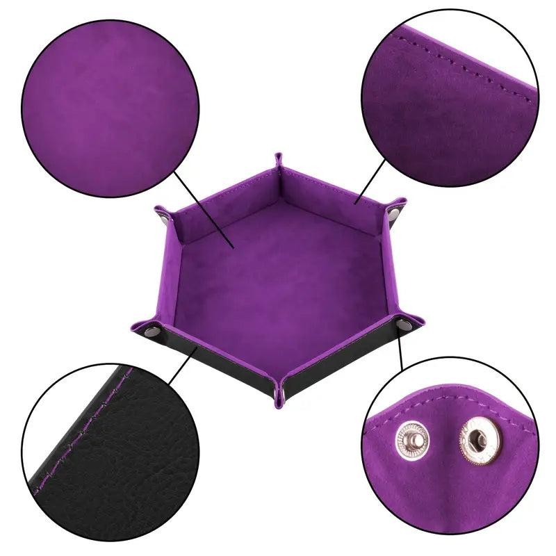 Hexagon Dice Rolling Tray for D&D and RPG Games –