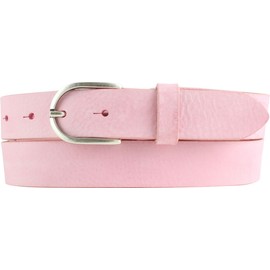 BELTINGER Children's Belt Made of Soft Full Cowhide Leather Vintage Look 3 cm Leather Belt for Girls 30 mm Narrow Belt Used Look, Fuchsia, Antique Silver
