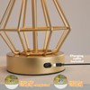 YEPOLI Gold Cordless Lamp,Touch Stepless Dimming,8000mAh Rechargeable Battery Table Lamp,Gold