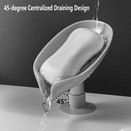 2 Pack Soap Holder Self Draining Soap Dish Sponge Holder Suction Cup Soap Dish Fast Draining Fast Drying Strong Suction Cup Adhesion for Bathroom Shower Kitchen Sink