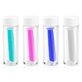 UPIQNG 4Pcs Contact Lens Remover Insertion Tool Portable Silicone Contact Lenses Applicator with Plastic Bottle for Hard Lenses