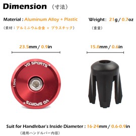 TRIWONDER Bar End Cap Bicycle Bike Bar End Plug Handle Grip End Road Bike Anti-Slip Aluminum Alloy Lightweight Durable 1 Pair Bar End Plugs (03 Blue, 23.5 mm)