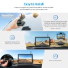 Wireless 10.1" Car Monitor DVR Magnetic Solar Backup Camera Reverse
