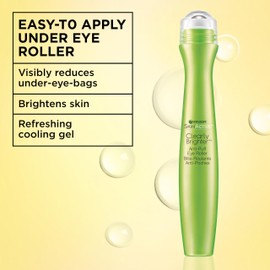 Garnier Clearly Brighter Anti-Puff Eye Roller, Dark Circles Under Eye Treatment with Caffeine and Vitamin C, 0.5 Fl Oz (15mL), 1 Count (Packaging May Vary)