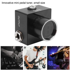 Alomejor Pedal Tuner for Electric Guitar Mini HD LED Display A4 Range Value 430-449Hz