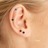 VDKIDKT Flat Back Birthstone Stud Earrings for Women Girls, 3mm