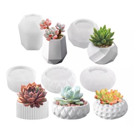 AOKUN 5pz Moldes Pequeñas Jardineras Moldes Para Maceta Plantas Color 1 Color 1 Color