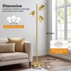 QiMH Tree Floor Lamp with 3 Light Bulbs, Standing Tall