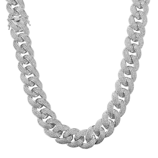 NIV'S BLING | Iced Lab Diamond Chain Necklace 3 Row