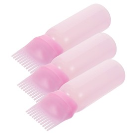 WOONEKY Professional Hair Oil Comb Applicator Bottle 3pcs Root Comb Bottle Set for Easy Application