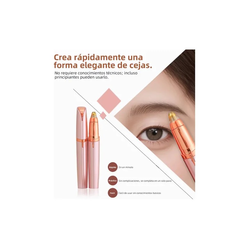Depiladora Facial Mujer Flawless Con Luz Led Sin Dolor Rosa