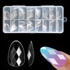 ZAHRVIA Almond Nail Tips-120 Pcs Clear Short Almond Nail Tips,