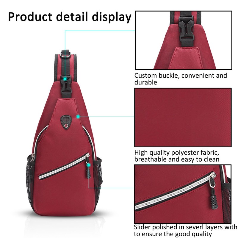 FANDARE Sling Bag Umhängetasche Messenger Bag Hiking Bag Crossbody Bag