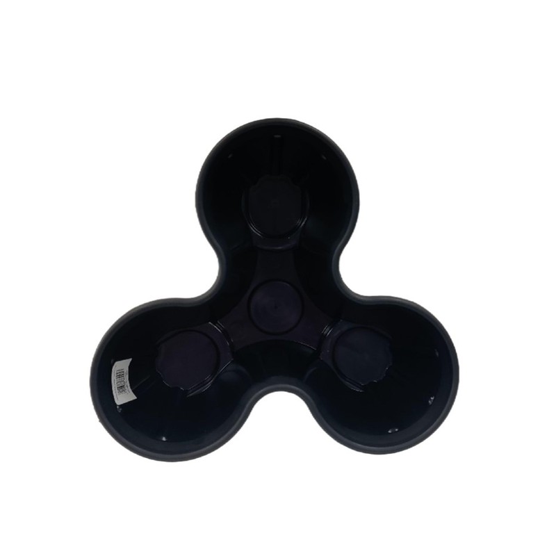 Shop4allsorts Set Of 3 Black Strawberry Trio Planters Stackable Plastic