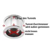 2-in-1 Set Ear Piercing Acryl, Flesh Tunnels and Stretcher, Black,