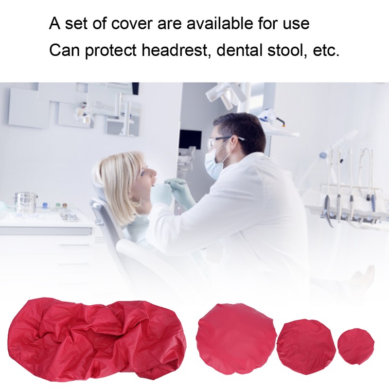 4pcs PU Waterproof Dental Chair Protective Cover No Wash Dental