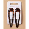 Arranview Jewellery Pair of long tort brown hair clips slides