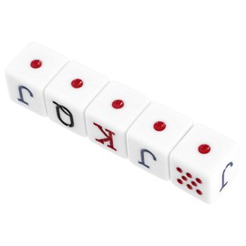 Vaguelly 5pcs 6-Sided Poker Dice Set, Acrylic Assorted Color, Ideal for Tabletop and Card Games, Fun for Ktv Pub Parties