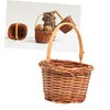 Gadpiparty 1PC mini rattan basket miniature woven baskets basket with