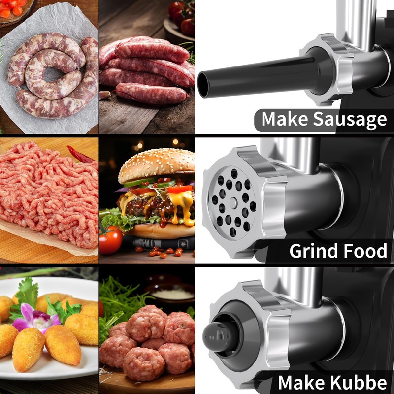 EBEAKA Electric Meat Grinder & Sausage Stuffer Maker, Heavy Duty