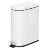mDesign 10 Liter/2.6 Gallon Stainless Steel Metal Step Trash Can