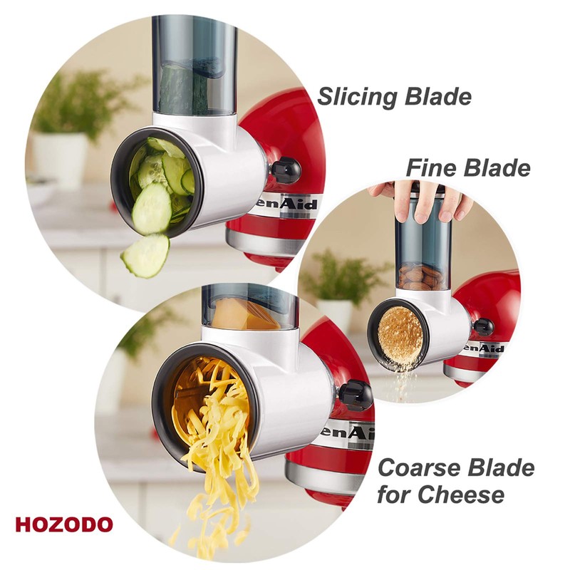 Slicer Shredder Attachment for KitchenAid Stand Mixer, Cheese Grater Attachment