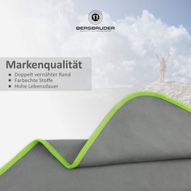 BERGBRUDER Microfibre Hand Towels – Many Sizes and Colours – Ultralight, Compact & Quick Drying – Microfibre Towel, Travel Towel, Sports Towel, Bath Towel Set with Bag, grey